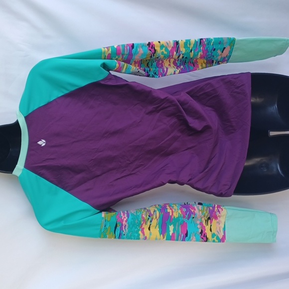 Reef Swim Pullover, purple & green, sz L - Picture 5 of 9